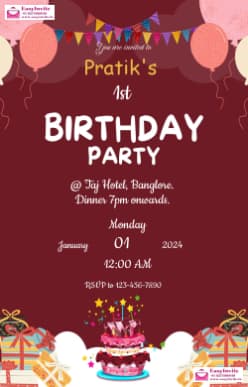 Personalize Birthday Invitation Cards with Photos - EasyInvite