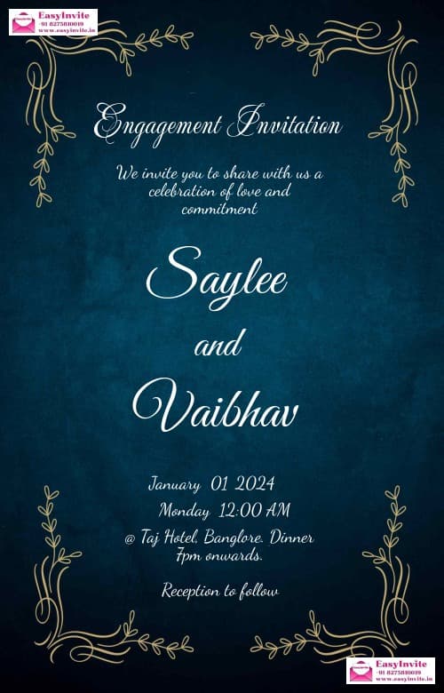 Modern Engagement Invitation - Customize for Free!