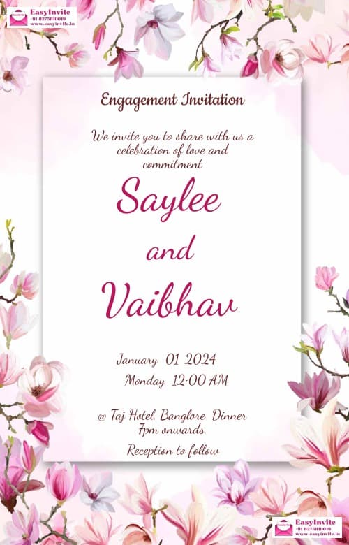 Creative Engagement Invitation - Free Name Editing!