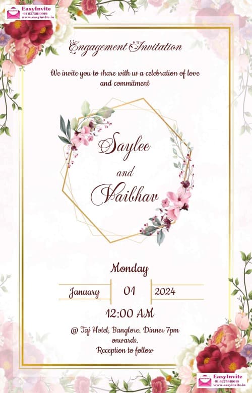 Elegant Engagement Card - Personalize in Minutes!