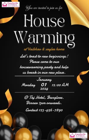 Free Online Housewarming Invitation Card Maker - EasyInvite