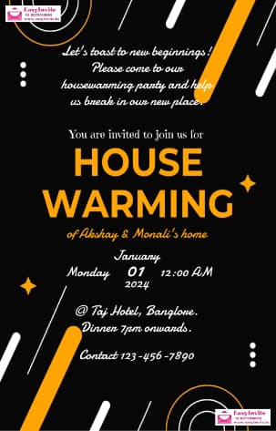 Customize Housewarming Invitations for Free - EasyInvite