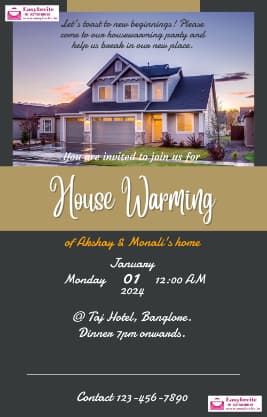 Design Housewarming Invitations for Free - EasyInvite