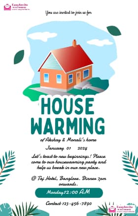 Create Housewarming Invitations Online for Free - EasyInvite