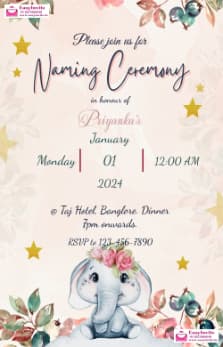 naming ceremony invitation card maker